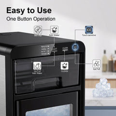 Compact Nugget Ice Maker – Soft Chewable Ice in Minutes