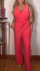V-NECK EFFORTLESS JUMPSUIT