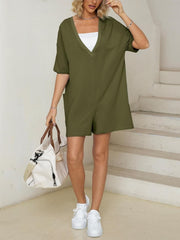 2024 Oversized Vibrant Relaxed Backless Tee Romper (Buy 2 Free Shipping)