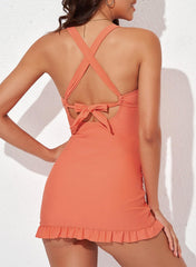 ⏰Hot Sale-Women Retro Tankini Swimdress Tummy Control Bathing Suits Two Piece