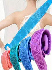 Back Scrubber for Shower,2 Pcs Silicone Back Scrubber for Shower, Silicone Exfoliating Bath Body Brush with Handle for Mens and Womens