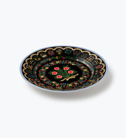 Porcelain Dessert Plate Set - Rosette