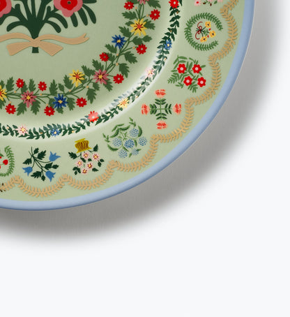 Porcelain Dessert Plate Set - Rosette